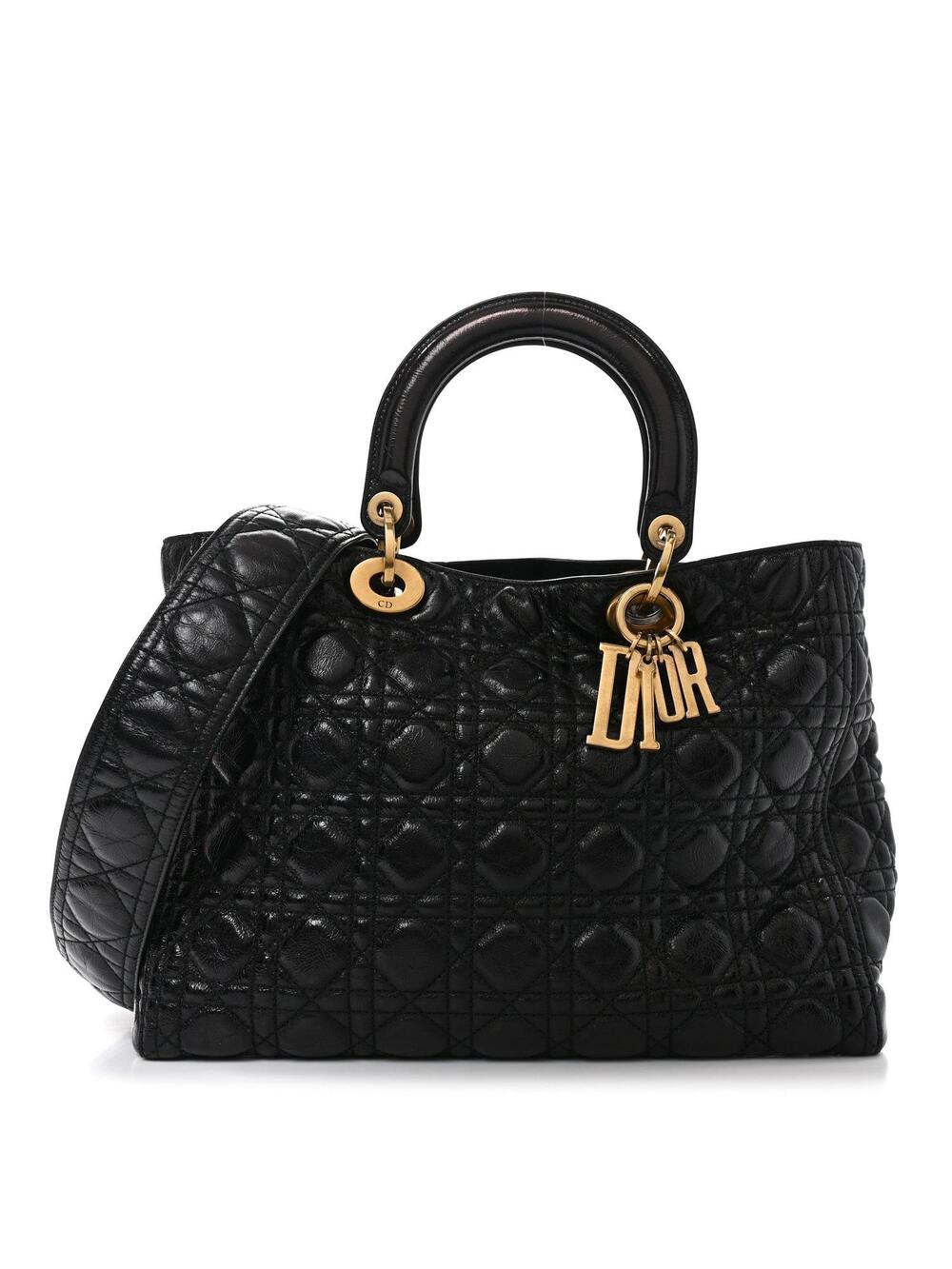 Christian Dior Crinkled Patent Cannage #281475C23B